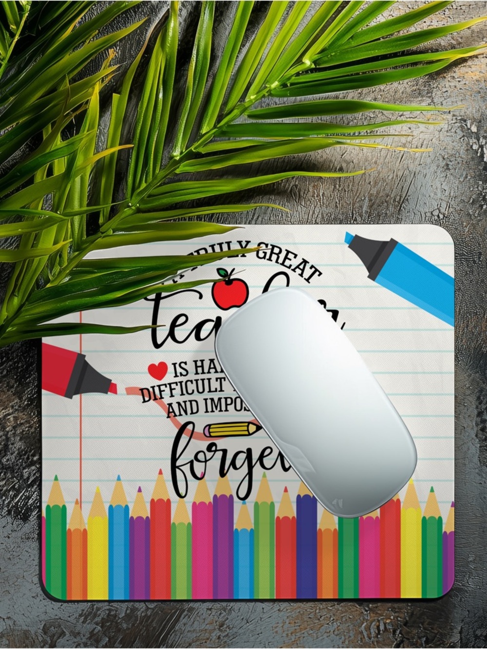 Colorful Pencil Teacher Mouse Pad
